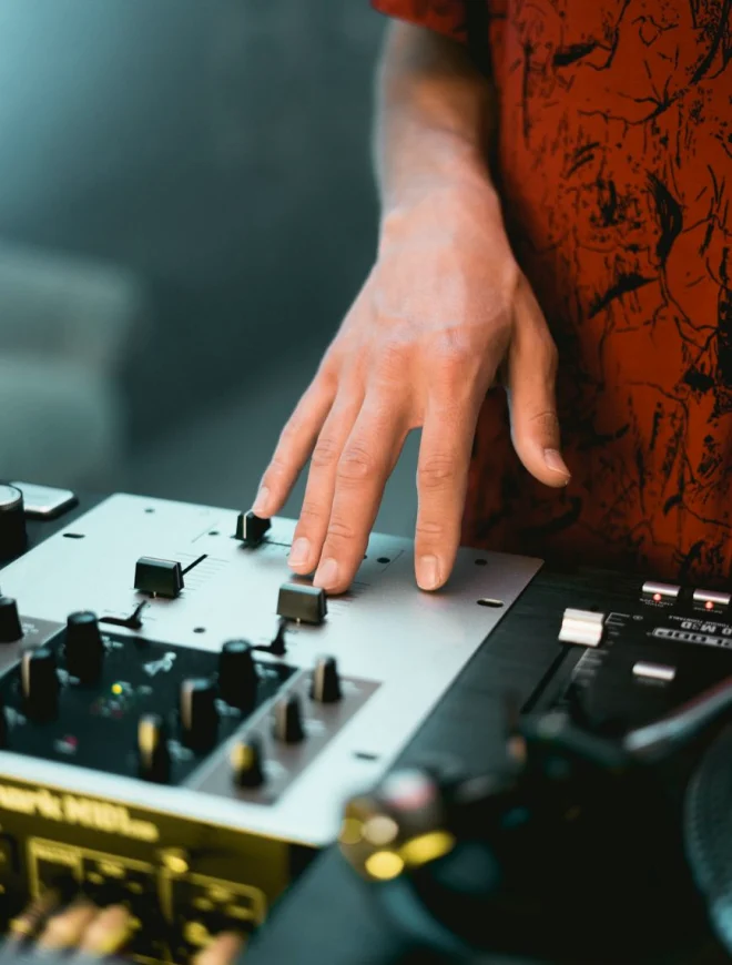 Audio desk during sync checks
